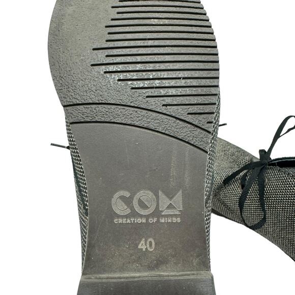 COM Creation of Minds Flex Metallic Silver Gunmetal Lace Up Ankle Chukka Boots - Picture 10 of 11